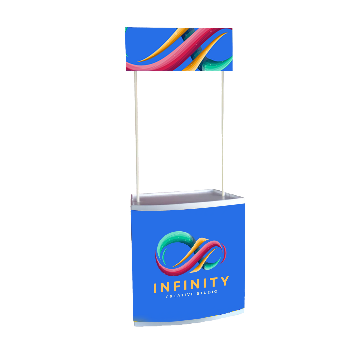 Kiosk Counter with ABS Header & Carry Bag (Vinyl Print)