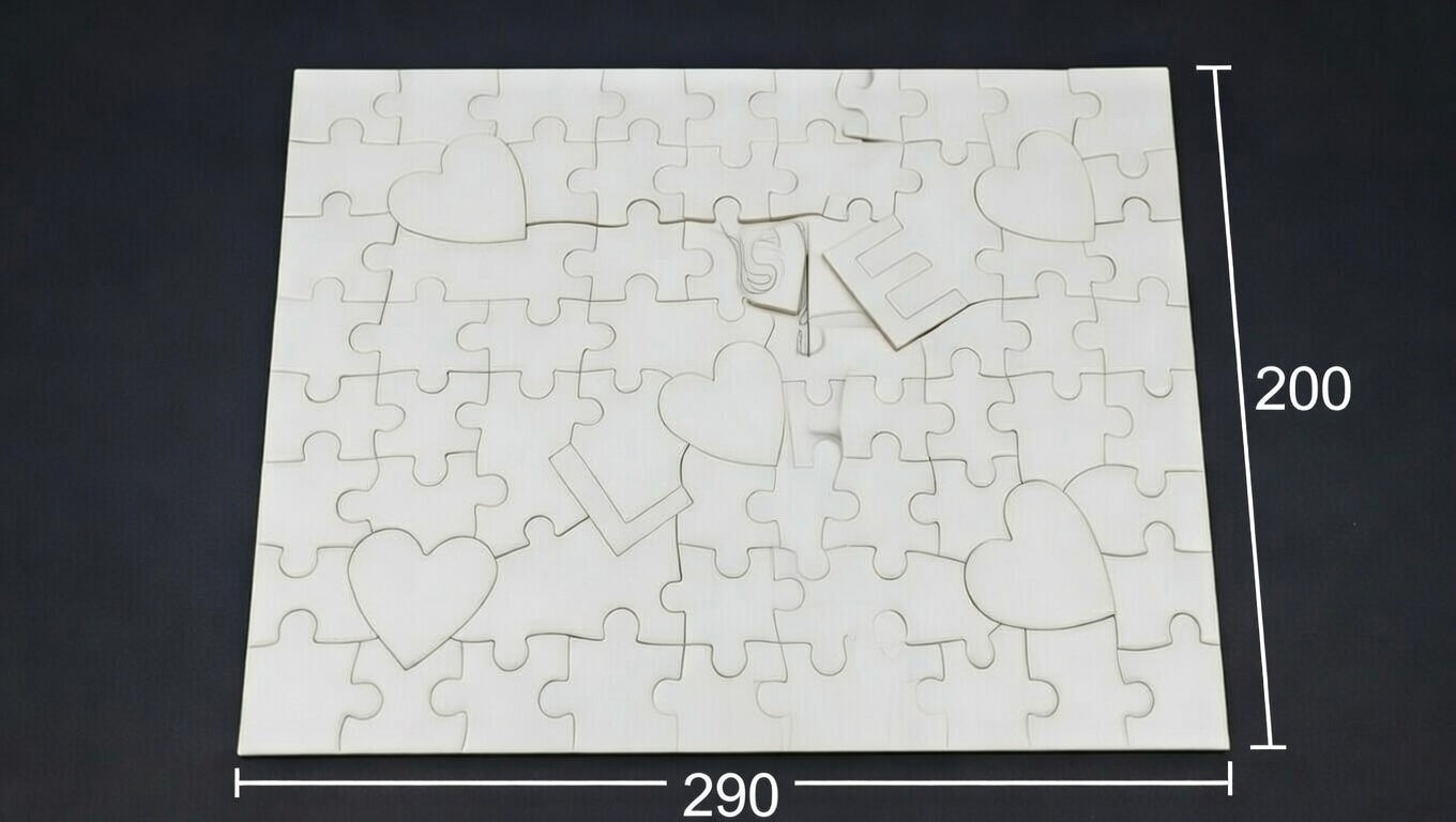 Jigsaw Photo LOVE WITH HEARTS Puzzle - 72 Pieces