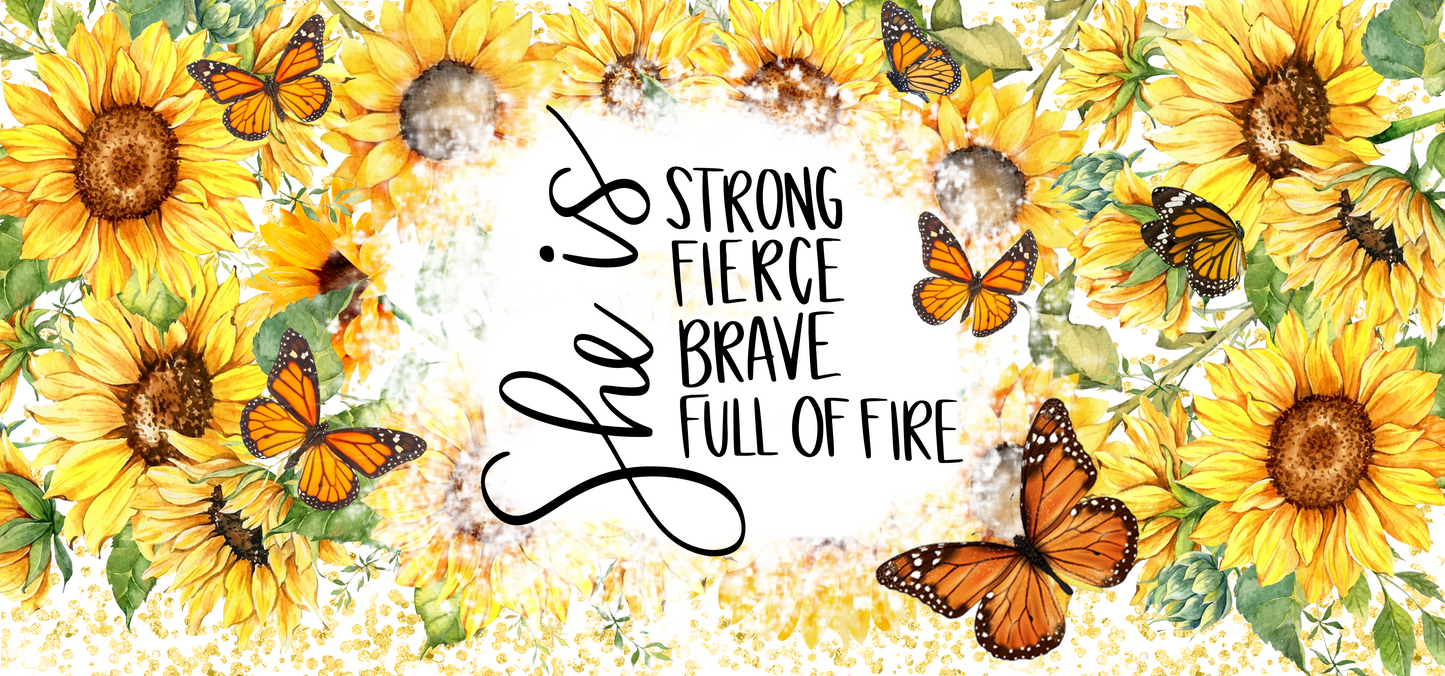 Christian - She is strong Design on Tumbler, Can, Flask, or Water bottle