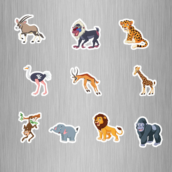 Cartoon Safari Pack (1)  Photo Fridge Magnets - (10 PER PACK) (UK)