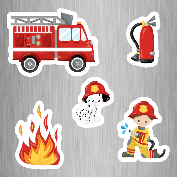 Firefighter Fridge Magnets - (5 PER PACK)