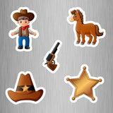 Cowboy Fridge Magnets - (5 PER PACK)