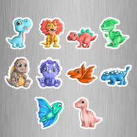 Cute Baby Dino Photo Fridge Magnets - (10 PER PACK)