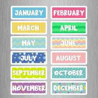 Months of the Year Photo Fridge Magnets - (12 PER PACK)