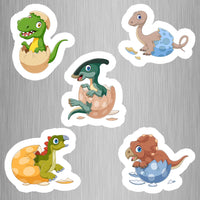 Dinosaurs Hatching Fridge Magnets - (5 PER PACK)