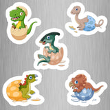 Dinosaurs Hatching Fridge Magnets - (5 PER PACK)