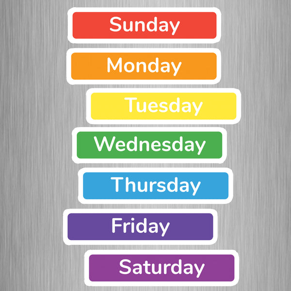 Day of the week Photo Fridge Magnets - (7 PER PACK)