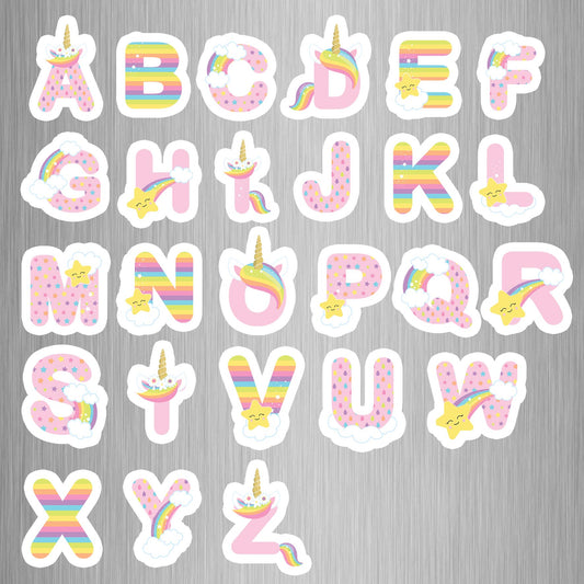 Unicorn Alphabet Fridge Magnets - (26 PER PACK)