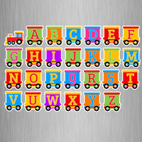Alphabet Train Photo Fridge Magnets - (27 PER PACK)