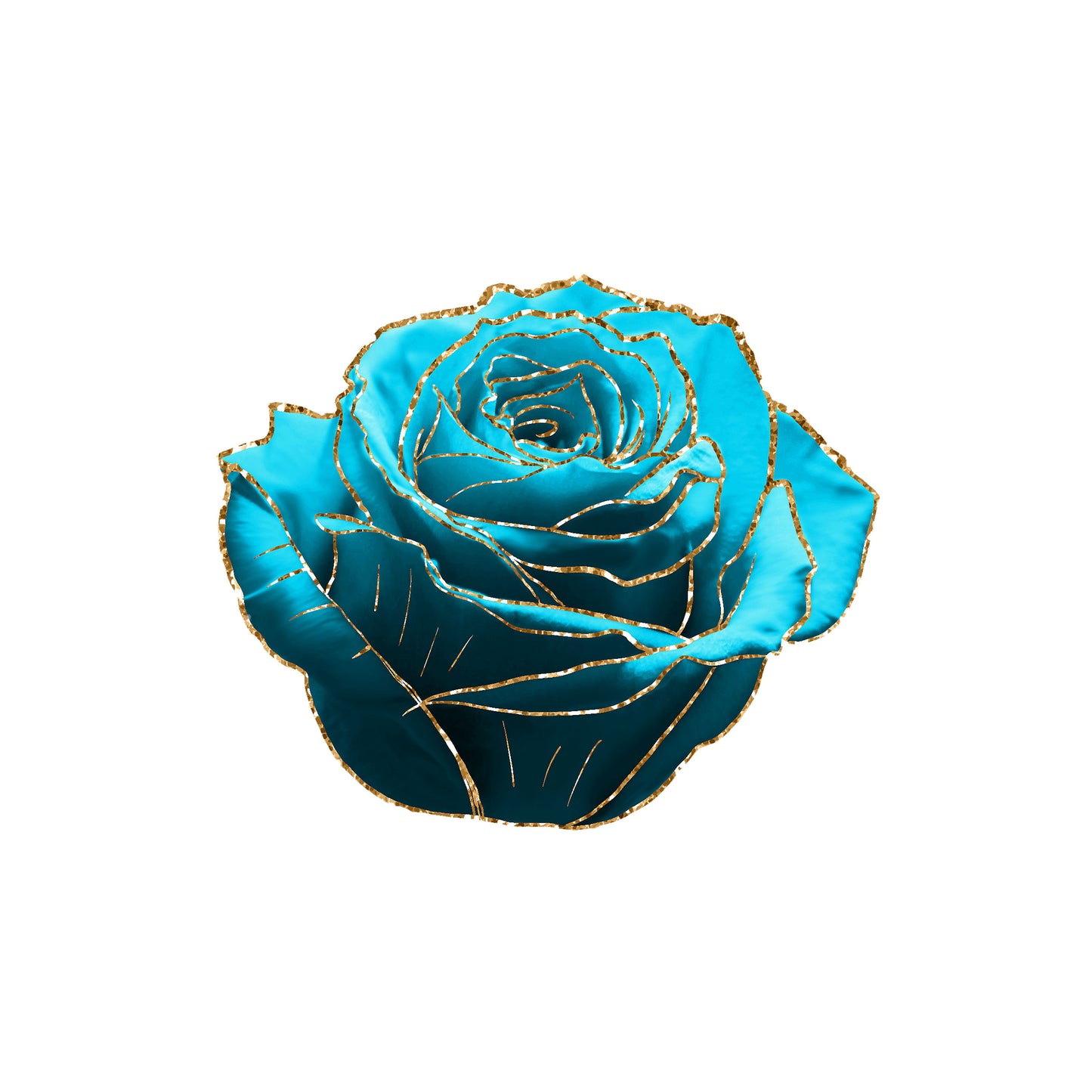 Teal and Gold Glam Roses