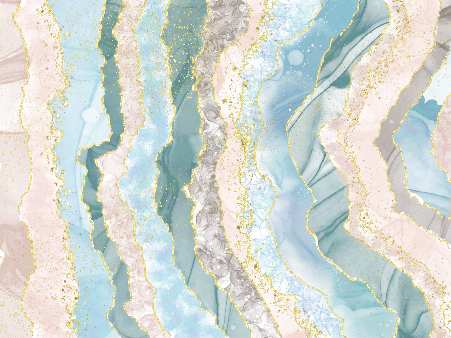 Alcohol-Ink-Gold-Glitter Canvas Prints Canvas & More A1 Brown-Pink-Blue-Green-Gold Glitter 