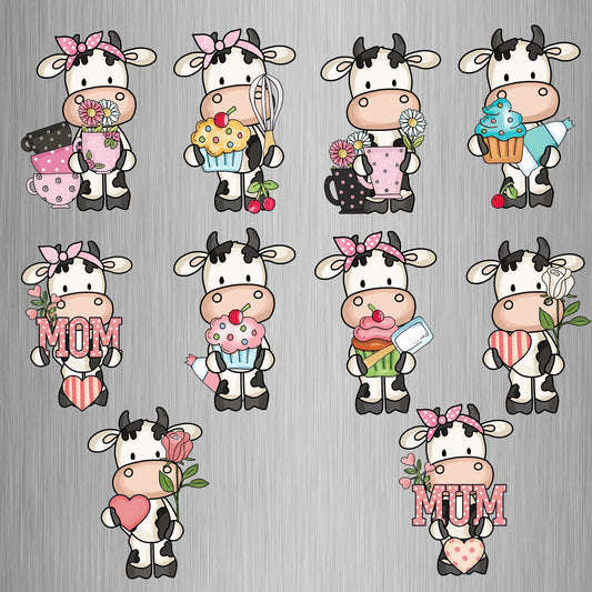 Cow (1) Fridge Magnets - (10 PER PACK)