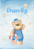 Boys: Set of 3 - Dream Big Sailor Bear Canvas & More 