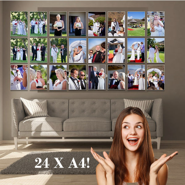 24 (ready-to-hang) x A4 size Canvas Prints! Canvas & More 