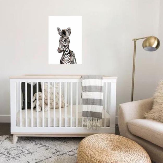 Unisex: Set of 1 - Watercolor Zebra Canvas & More 