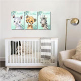 Unisex: Set of 3 - Cute Safari Set with Sayings Canvas & More 