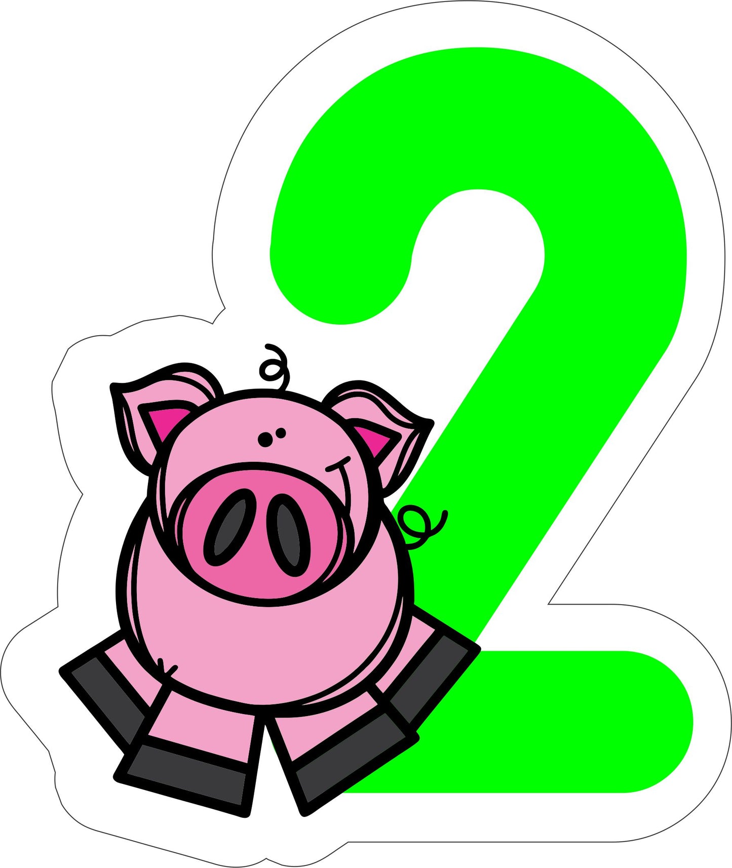 Farm Animal Theme Numbers Photo Fridge Magnets - (11 PER PACK)