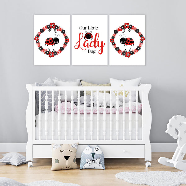 Girls Set of 3 - Our little lady bug