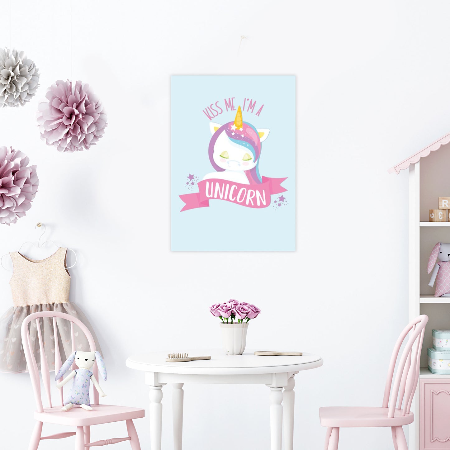 Girls: Set of 1 - Kiss me, I'm a unicorn