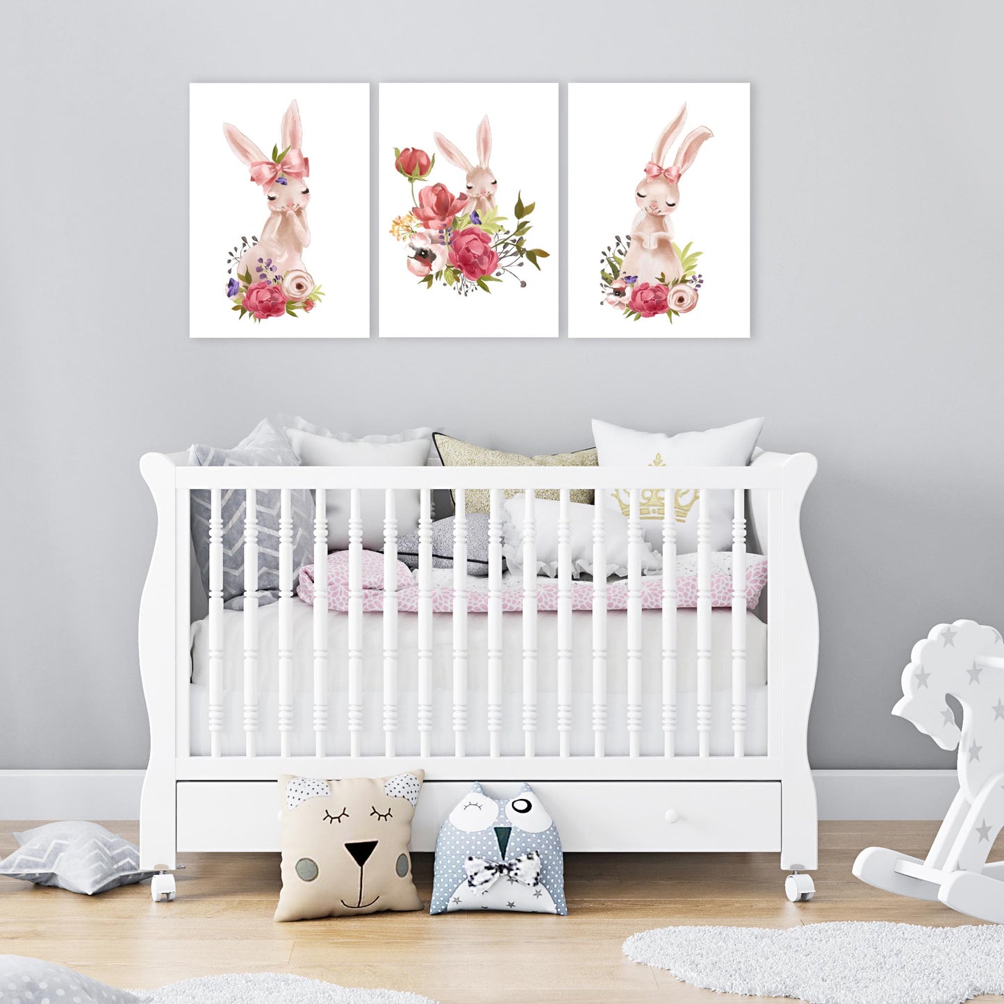 Girls: Set of 3 - Beautiful Forest Bunny