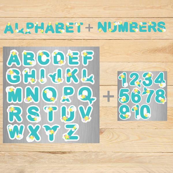 Mermaid Alphabet and Numbers Combo Fridge Magnets - (37 PER PACK)