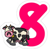 Farm Animal Theme Numbers Photo Fridge Magnets - (11 PER PACK)