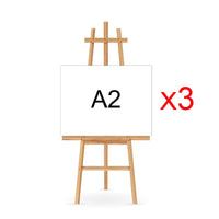 Blank Artist Canvas 3x A4/A3/A2