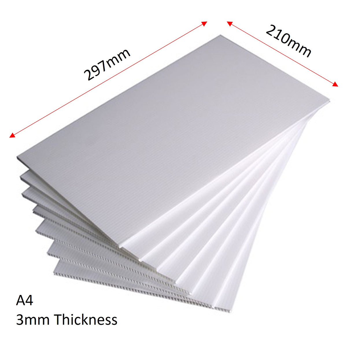 A4 Basic Board Correx Boards (A4, A3 or A2) Pack of 20 (3mm) White – Canvas & More