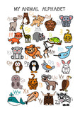 Unisex: Set of 1 - Alphabet Animals Canvas & More 