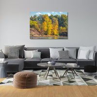 Autumn trees on the riverside Canvas & More 