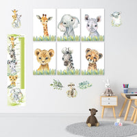 Baby Safari Animal Wall Art