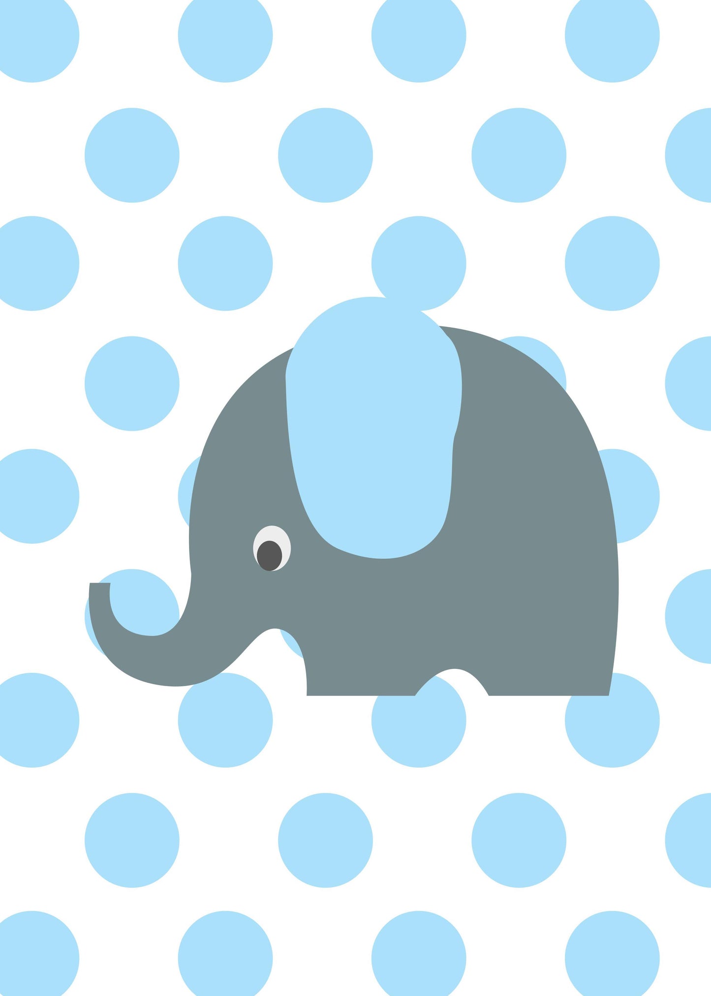 Boys: Set of 3 - Blue Grey elephant Canvas & More 