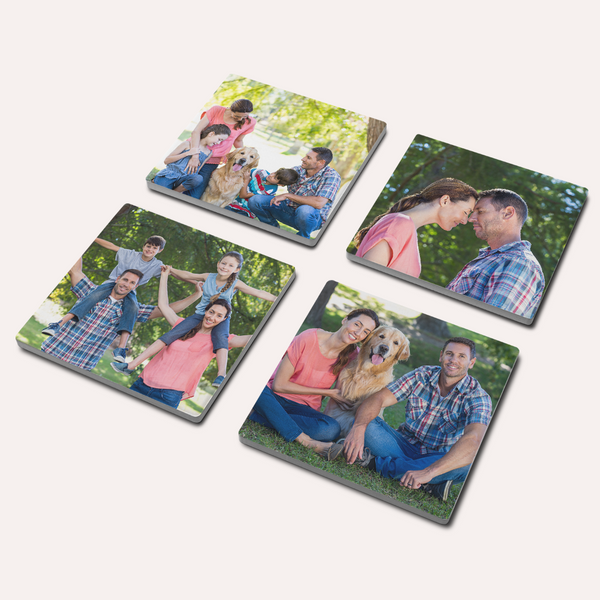 Personalized Coasters - Square Glass Sets