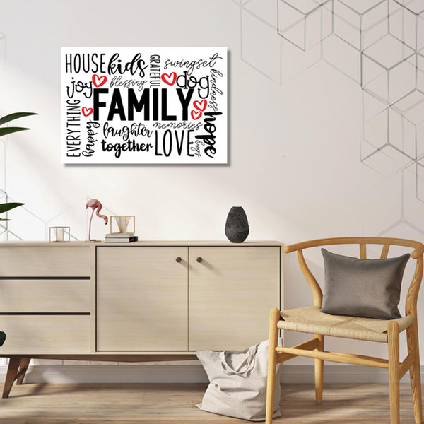 Wall Art Quote: Family-Kids-Dog-Love