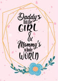 Girls - Set of 1 - Daddy's little girl, Moms whole world Canvas & More 