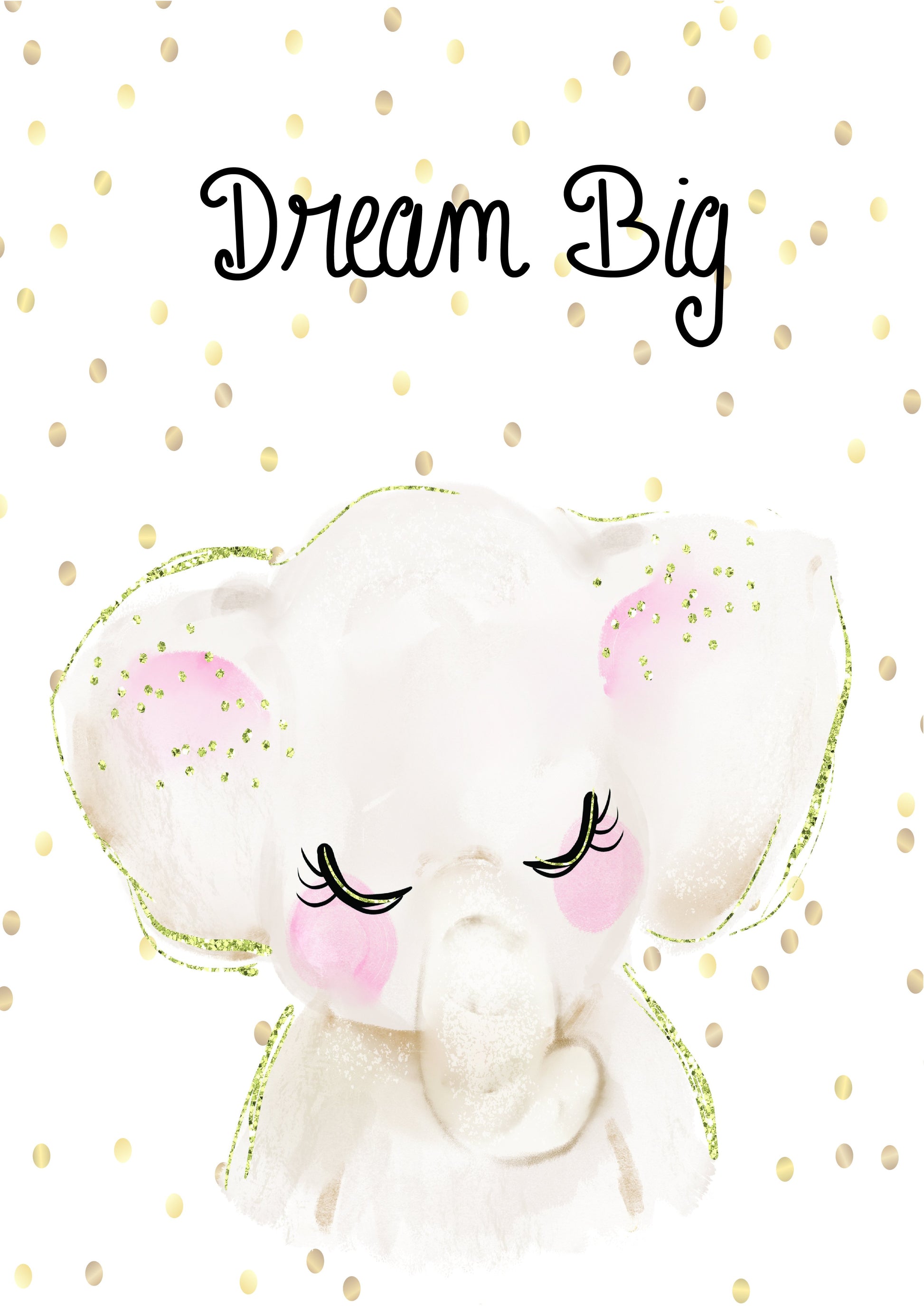Unisex: Set of 3 Dream Big Elephant - Sweet Dreams Bear - You are loved Giraffe Canvas & More 