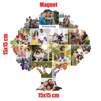 Family Tree Collage Canvas Print & Fridge Magnet Combo