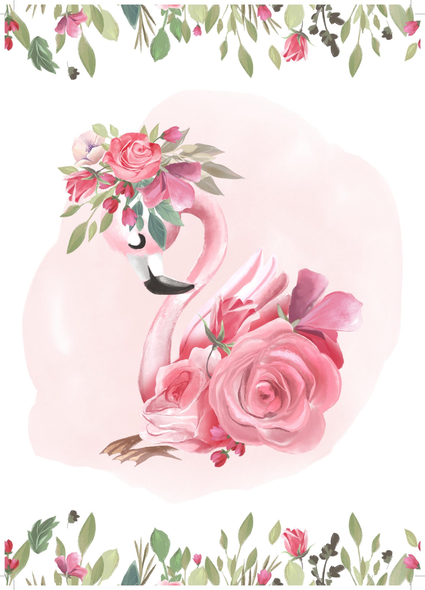 Girls: Set of 3 - Floral Flamingo Canvas & More 