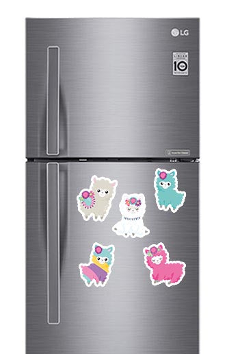 llama (Set 1) Fridge Magnets - (5 PER PACK)