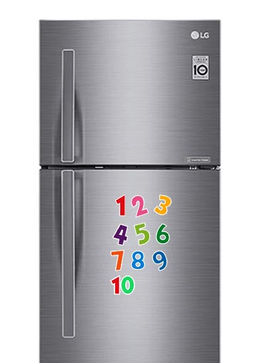 Plain Theme Numbers Photo Fridge Magnets - (11 PER PACK) (UK) – Canvas ...