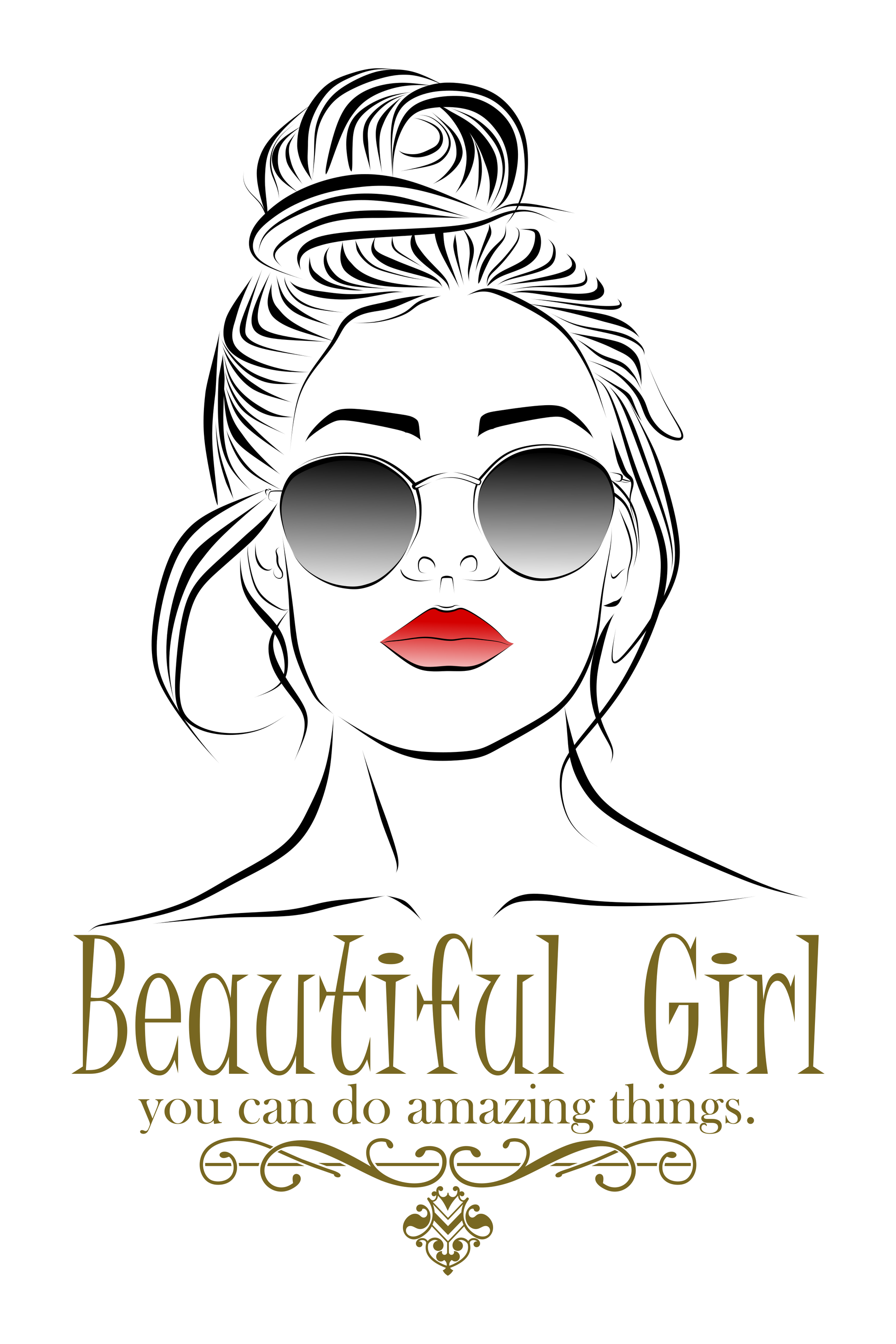 Set of 1: Beautiful Girl Canvas & More 