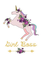 Girls: Set of 3 - Unicorn Girl Boss Canvas & More 