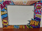 Selfie Photo Frame Prop "Pop Art Super Hero"