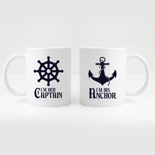 I'm her captain, I'm his Anchor Mug