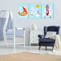 Boys:  Set of 3 - Lighthouse and Boat