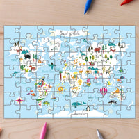 Kids World Map 48 Piece Puzzle (A3)