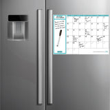 Large Write ‘n Wipe Magnetic Fridge Monthly Planner Calendar with 3-in-1 Marker
