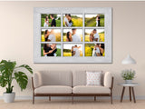 Single Canvas Prints! Virtual Window Frames Collage White Wood