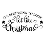 Large Vinyl Wall Art Sticker Quote: It's beginning to look a lot like Christmas