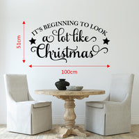 Large Vinyl Wall Art Sticker Quote: It's beginning to look a lot like Christmas